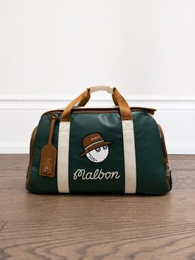 Malbon Golf Boston Duffle Bag | Classic Green | Large Capacity Travel Bag